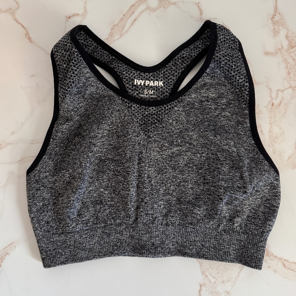 Ivy Park Gray Sports Bra (Size S/M)